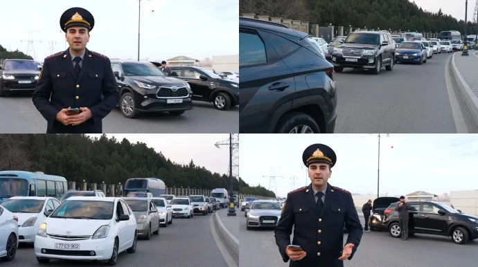 Yüngül qəza zamanı yerindən tərpənməyən sürücülərə DİN dən ÇAĞIRIŞ Kənara çəkilin VİDEO