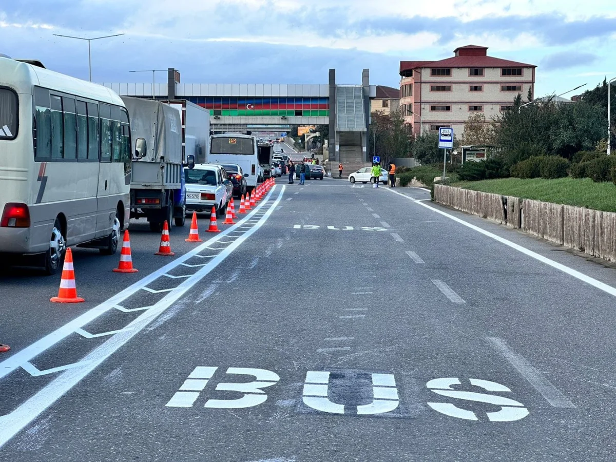 Avtobus zolaqlarında nişanlama işləri niyə düzgün aparılmır? (VİDEO)