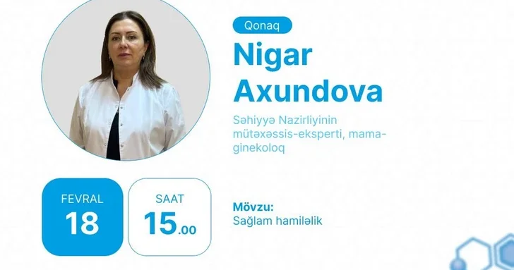 Акушер гинеколог в прямом эфире расскажет о здоровой беременности в Азербайджане АНОНС