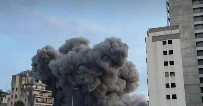 Удар ВВС Израиля по центру Бейрута ВИДЕО