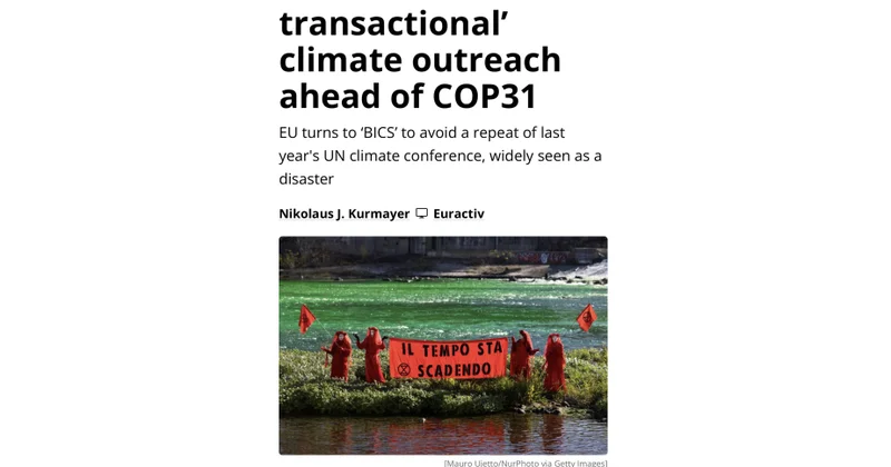 “Euractiv”: Aİ COP31 ərəfəsində iqlim strategiyasını dəyişdirir