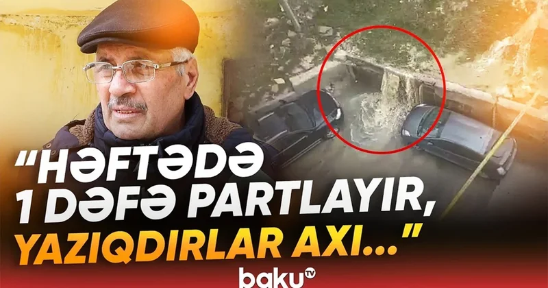 Yeni Günəşlidə su xətti yenidən partladı: Sakinlər boruların keyfiyyətsizliyindən şikayətçidirlər VİDEO