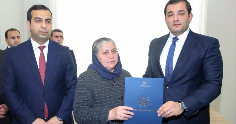 Tərtərdə şəhid ailələrinə və əlilliyi olan şəxslərə daha 25 mənzil verilib