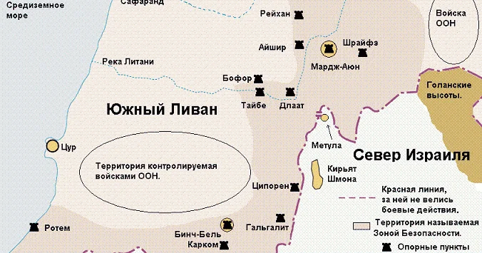 Израиль собирается ввести в Ливане желтую линию