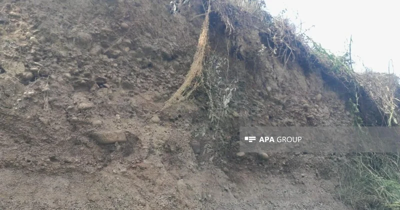 На юге Азербайджана произошел оползень