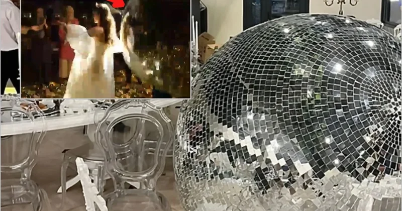 Türkiyədə toyda dəhşətli anlar Disko topu gəlinin üstünə düşdü