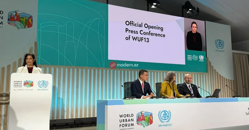 WUF13: Azərbaycanla BMT mətbuata birgə açıqlama verir