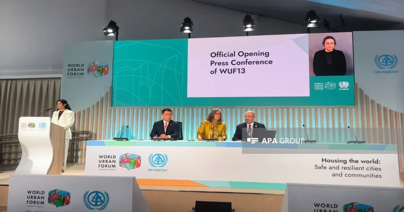 WUF13 çərçivəsində rəsmi açılış mətbuat konfransı keçirilir
