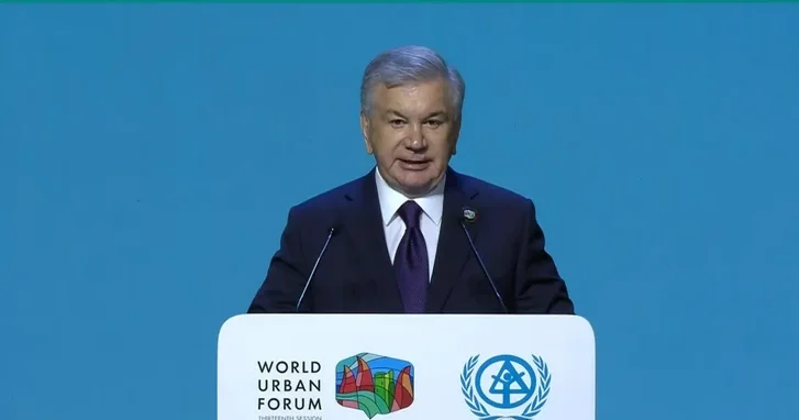 Президент Узбекистана поблагодарил Ильхама Алиева за организацию WUF13 в Баку