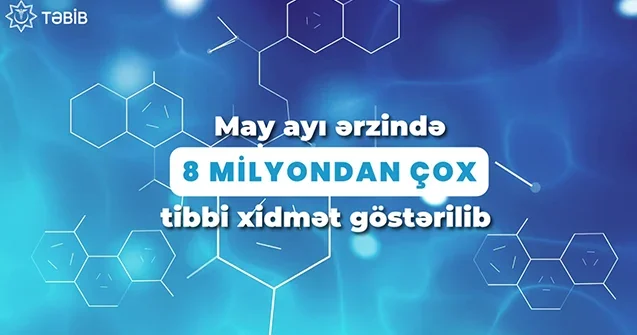 May ayı ərzində 8 milyondan çox tibbi xidmət göstərilib