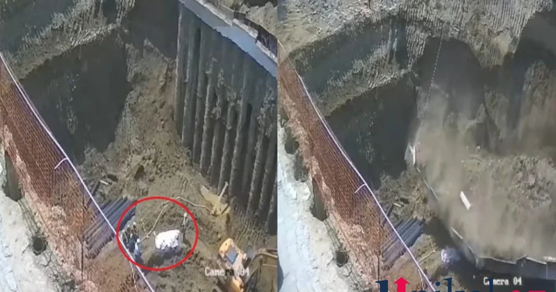 RR Constructions ın tikintisi zamanı divar aşdı İşçilər isə... (VİDEO)