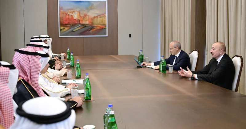 Prezident Ərəb Koordinasiya Qrupunun nümayəndələrini qəbul etdi (FOTO)