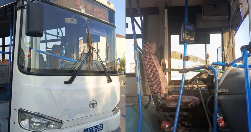 “Sürücü tüstülənən avtobusu güclə saxladı” Bakıda olay