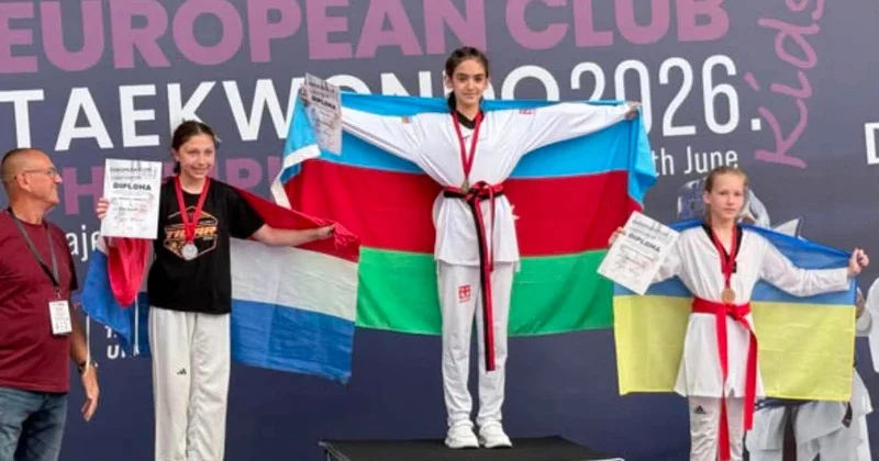 11 yaşlı idmançı Avropa çempionu oldu FOTO