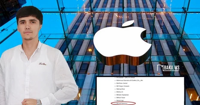 Azərbaycanlı gənc Apple ın təhlükəsizlik boşluğunu aşkar etdi şirkət ona rəsmi təşəkkür etdi