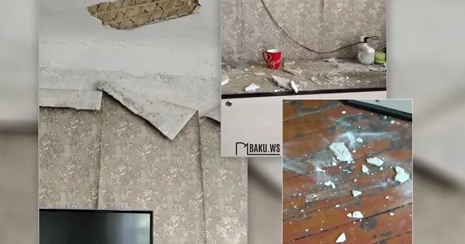 Bakıda yaşayış binası sakinləri qorxuya salıb