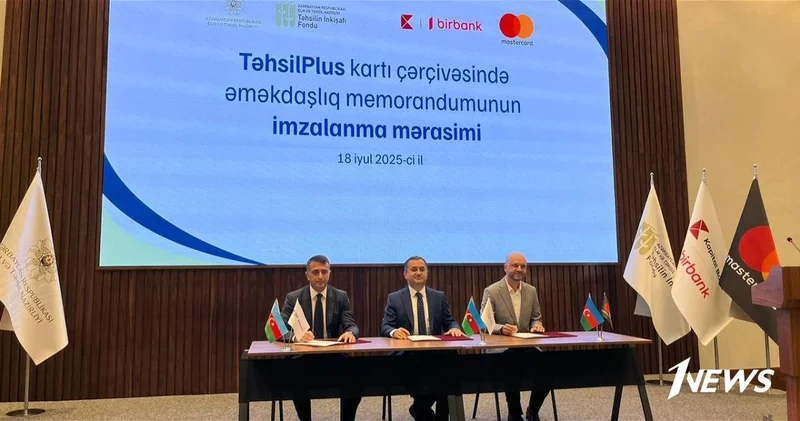 Подписан меморандум о сотрудничестве между Фондом развития образования, Kapital Bank и Mastercard