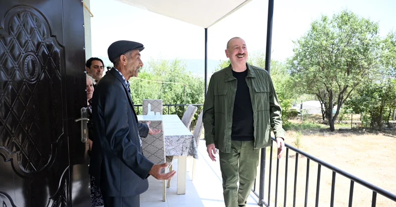 Prezident Xocalının Xanyurdu kəndində sakinlərlə görüşdü GÖRÜNTÜLƏR