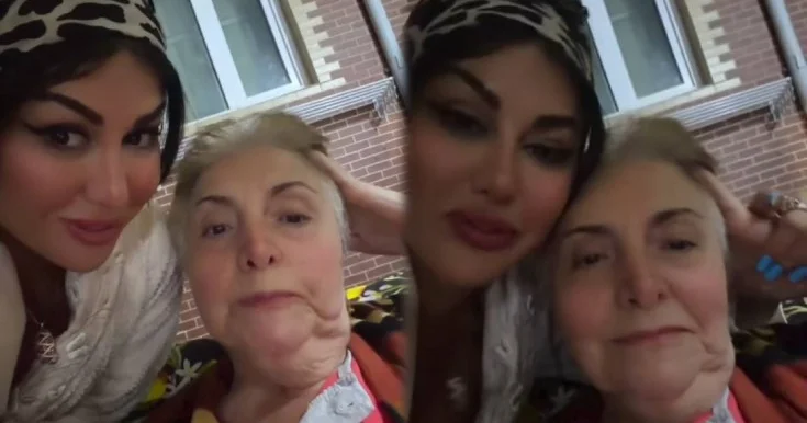 Xəstəxanadan yeni çıxan anası ilə video paylaşdı