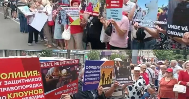 Moldovada DİN binası qarşısında etiraz aksiyası keçirilir: Həbs olunanların buraxılması tələb edilir