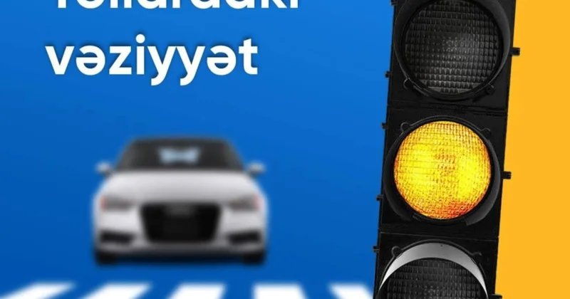 Bakıda bir sıra yollarda nəqliyyatın hərəkətində sıxlıq yaranıb
