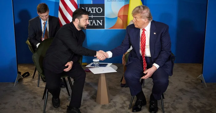 Zelenski Trampın qəbuluna gedib