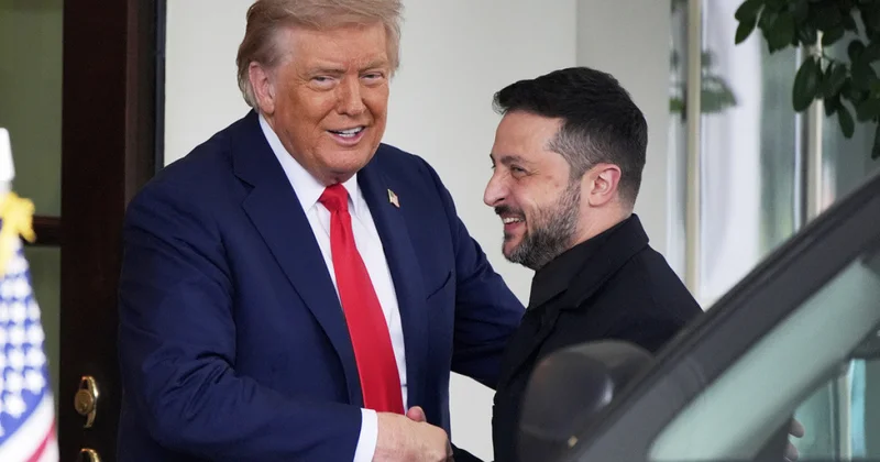 Donald Tramp Ağ Evdə Zelenskini qarşılayıb