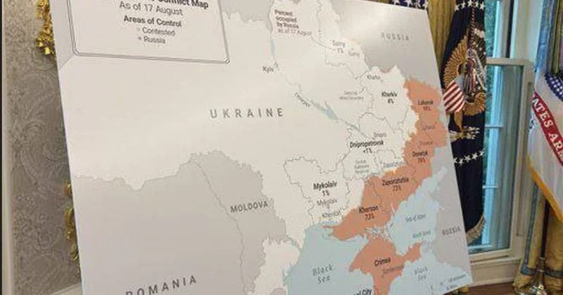 В Белом доме установили карту Украины с оккупированными Россией землями Minval Politika