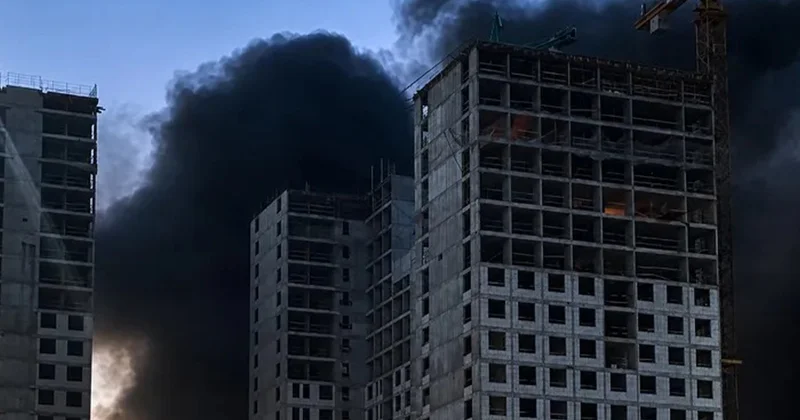 Moskvaya rekord sayda dronla hücum Video