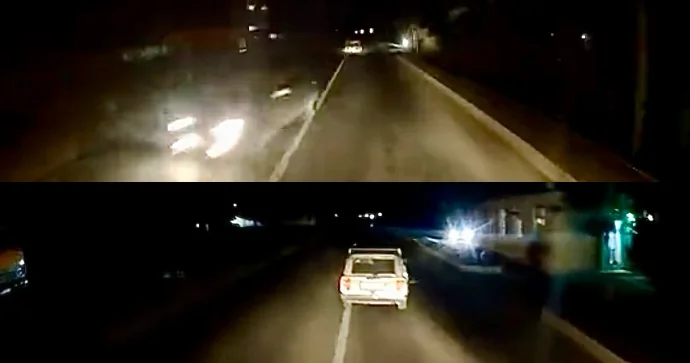 Sürücüyə qorxulu anlar yaşatdılar: Biri önünə çıxdı, digəri maşını yolda saxladı VİDEO