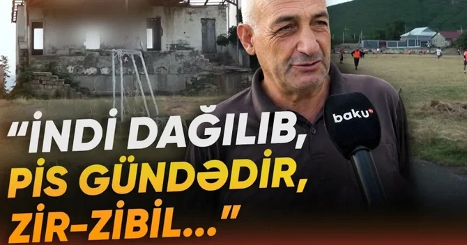 Oğuz şəhər stadionu baxımsızlıqdan yararsız hala düşüb