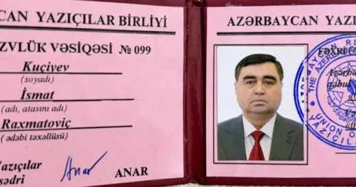 Özbək yazıçısı İsmət Köçiyev Azərbaycan Yazıçılar Birliyinin fəxri üzvü olub