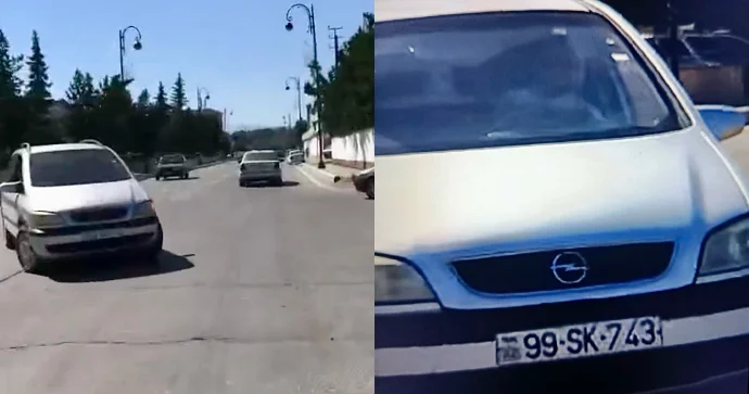 Qubada qayda pozan sürücü az qala qəza törədəcəkdi ANBAAN VİDEO
