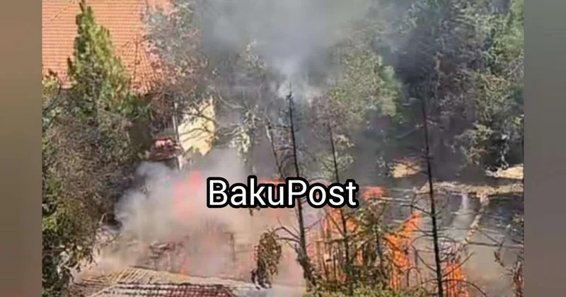 Bakıda "Milyonerlər məhəlləsi"indəkiyanğın söndürüldü VİDEO