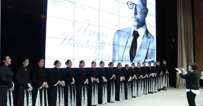Şəmkirdə Üzeyir Hacıbəylinin 140 illik yubileyi münasibətilə möhtəşəm tədbir keçirilib