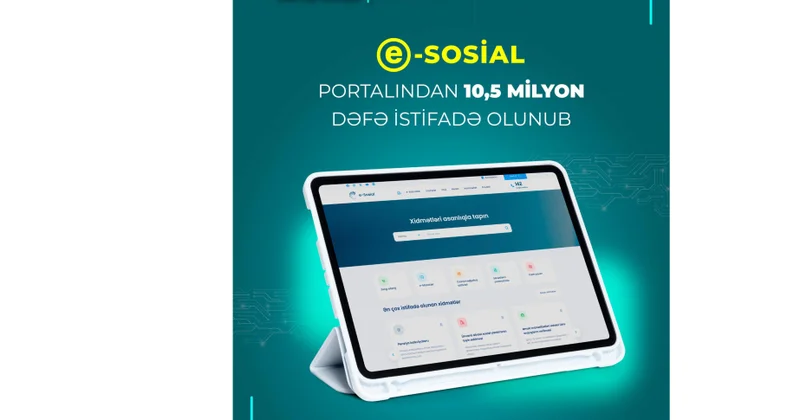 Səkkiz ayda “e sosial” internet portalından 10,5 milyon dəfə istifadə olunub