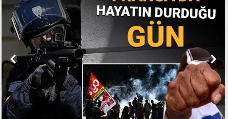 Fransada həyat dayanıb: İşçilər birləşdi, jandarm küçələrdədir