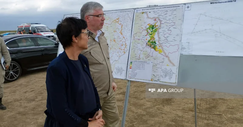 Комиссар ЕС наблюдала за обезвреживанием мин в Агдаме ФОТО ВИДЕО