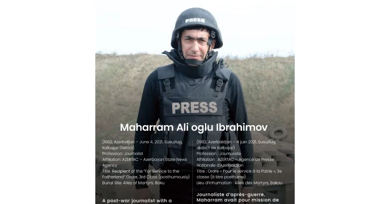 Parisdə şəhid jurnalistlərin xatirəsinə təşkil edilən sərgi böyük əhəmiyyət daşıyırdı şəhid Məhərrəm İbrahimovun qardaşı FOTO