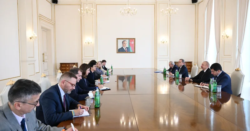 Prezident İlham Əliyev Avropa İttifaqının Genişlənmə üzrə komissarını qəbul edib