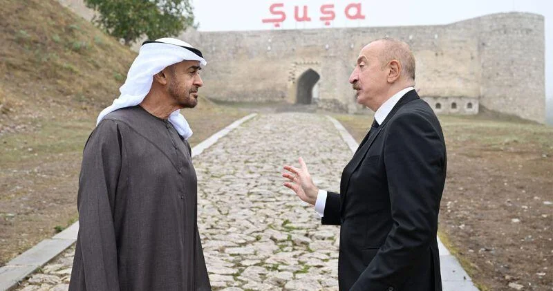 Президент ОАЭ Шейх Мухаммед бен Заид Аль Нахайян поделился кадрами визита в Азербайджан ВИДЕО