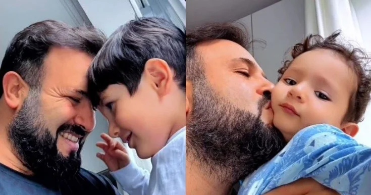 Elnurdan oğulları ilə bağlı paylaşım Video