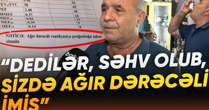 30 ildir astma xəstəsi olan şəxsin əlilliyi səhv qeyd olunub? Video