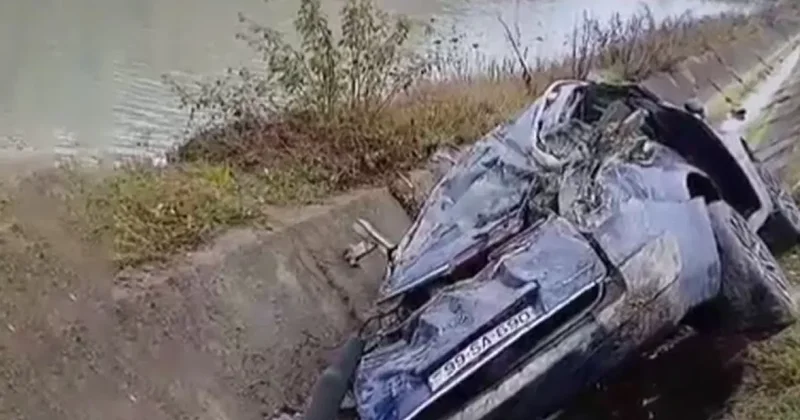 В Гусаре автомобиль опрокинулся в канал: есть пострадавшие