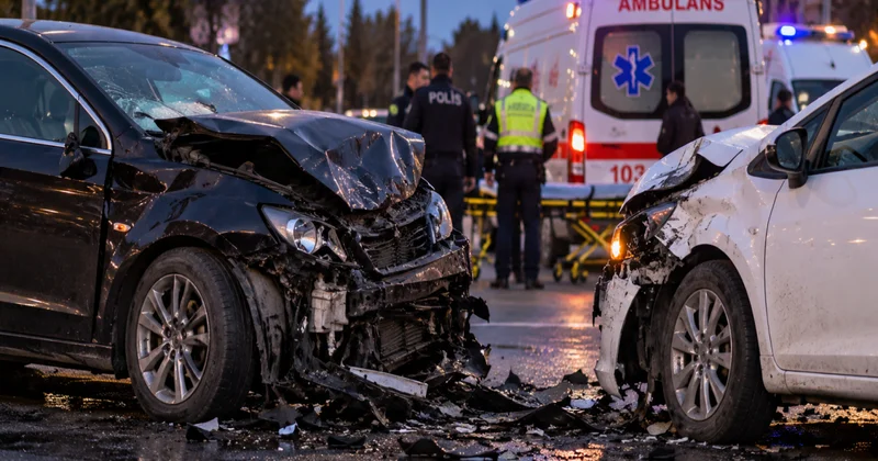 Gəncədə iki avtomobil toqquşub, ana və övladları xəsarət alıb