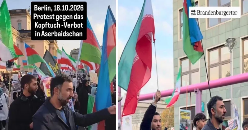 Azərbaycan himni altında İran bayraqları: Almaniyadakı aksiyanın arxasında hansı maraqlar dayanır? TƏHLİL