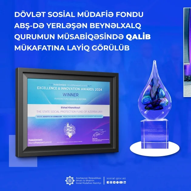 DSMF beynəlxalq müsabiqədə qalib mükafatına layiq görülüb