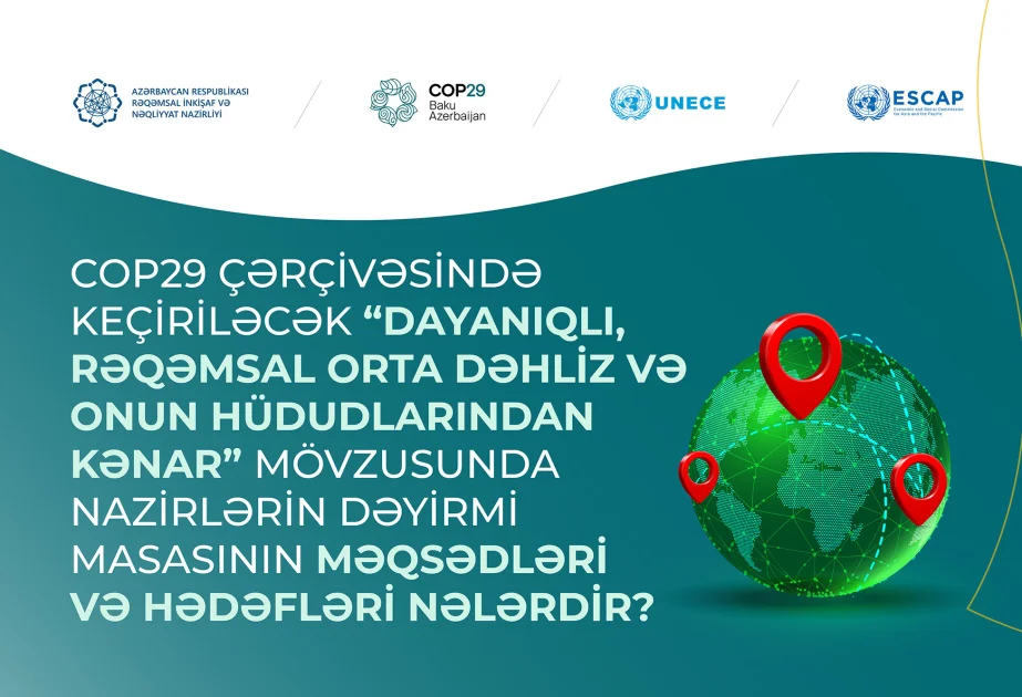 “Dayanıqlı, rəqəmsal Orta Dəhliz və onun hüdudlarından kənar” mövzusunda nazirlərin dəyirmi masası keçiriləcək AZƏRTAC