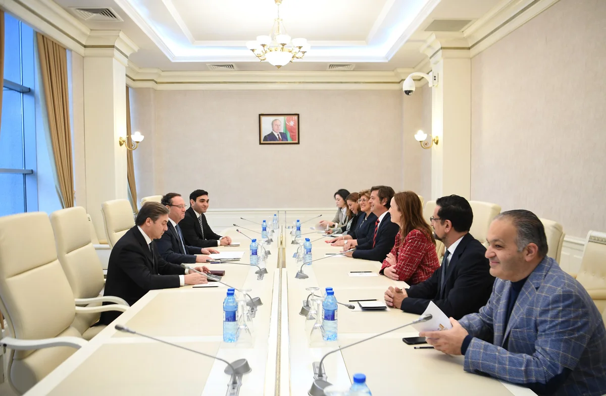 Samir Vəliyev Portuqaliya parlament nümayəndə heyəti ilə görüşdü Foto