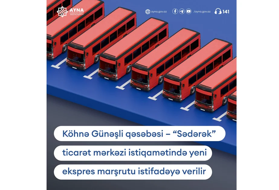 Bakıda yeni ekspres avtobus marşrutu istifadəyə verilir